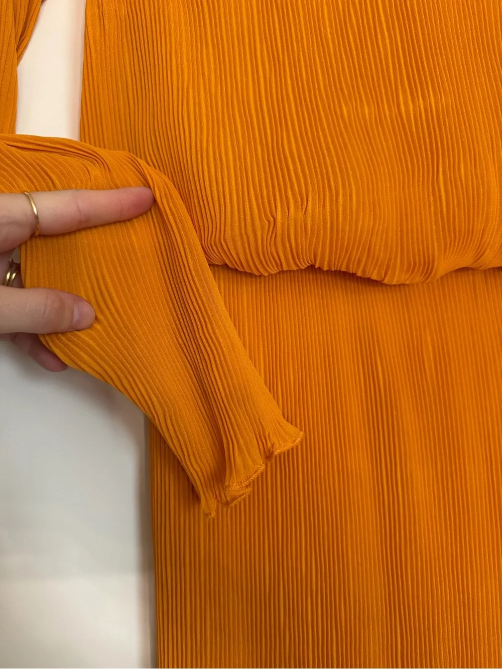 ASOS Long Sleeve Gown in Mustard - Picture 5 of 6
